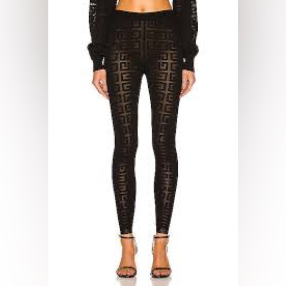 Givenchy 4G Monogram Jacquard Leggings in Navy Size XS